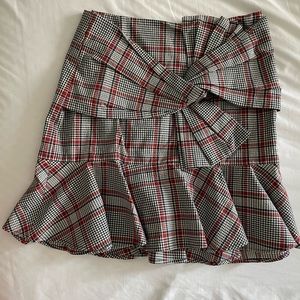 Gingham mini skirt from Veronica Beard